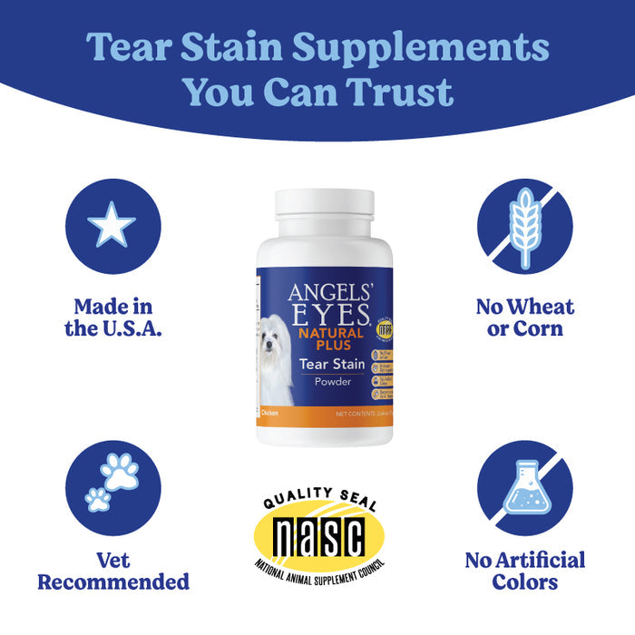 Angels’ Eyes NATURAL PLUS Tear Stain Powder, Chicken Flavor