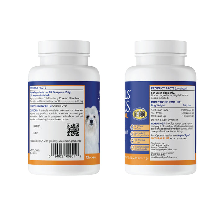 Angels’ Eyes NATURAL PLUS Tear Stain Powder, Chicken Flavor