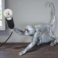 Antique Silver or Gold Crawling Monkey Lamp