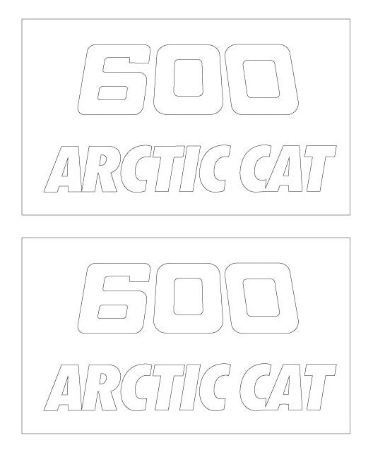Arctic Cat 1997 ZRT 600 Seat Stencils