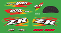 Arctic Cat 2003 ZR 900 Hood & Trailing Arm Decals (Green Edition)