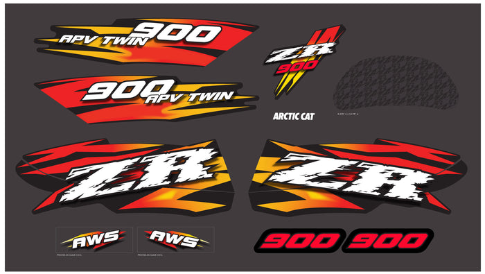 Arctic Cat 2003 ZR 900 Hood & Trailing Arm Decals