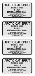 Arctic Cat Spirit Engine Series 1978-81 el tigre Model Decals