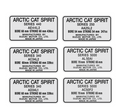 Arctic Cat Spirit Engine Series Decal