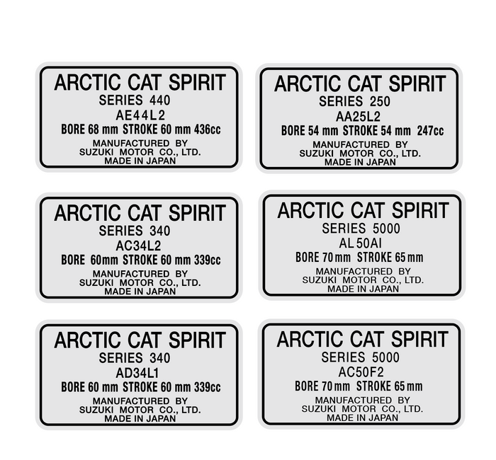 Arctic Cat Spirit Engine Series Decal