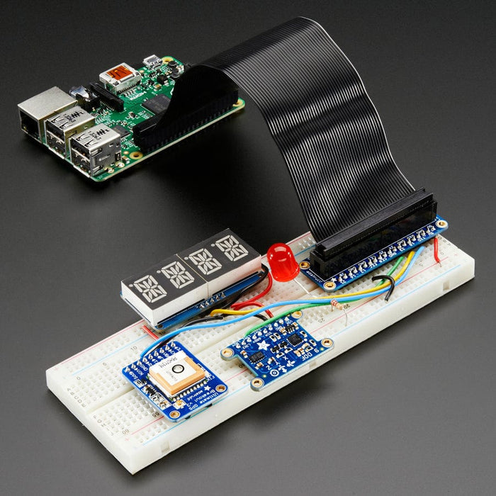 Assembled Pi Cobbler Plus - Breakout Cable (for Pi B+/A+/Pi 2/Pi 3/Pi 4/Pi 5) by Adafruit - The Pi Hut