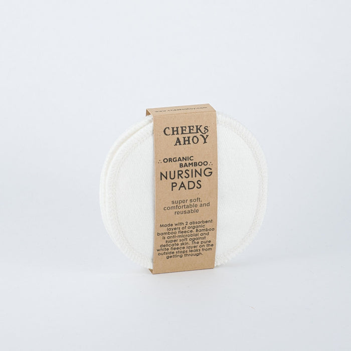 Bamboo Nursing Pads (2 pairs)-White-Cheeks Ahoy
