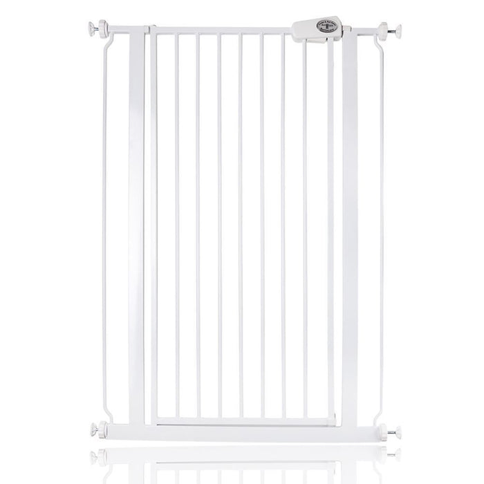 Bettacare Child and Pet Gate in white, front view on a plain background