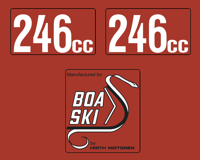 Boa-Ski 246cc Engine Decals
