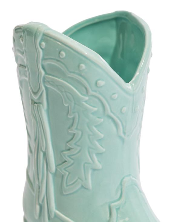 Bright Blue "Swiftie" Cowboy Boot Ceramic Vase