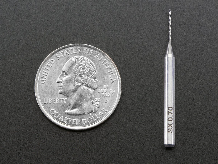 Carbide Square End Mill - 1/8" Shaft - 0.7mm Diameter [Discontinued] by The Pi Hut - The Pi Hut