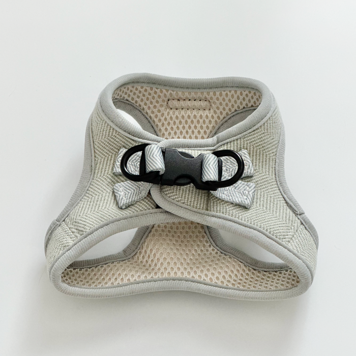 Sage tweed cat harness, lead, and collar set from Cocopup London on a white background.