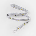 Cat lead with yellow lemon pattern on light grey, finished with a white clasp.