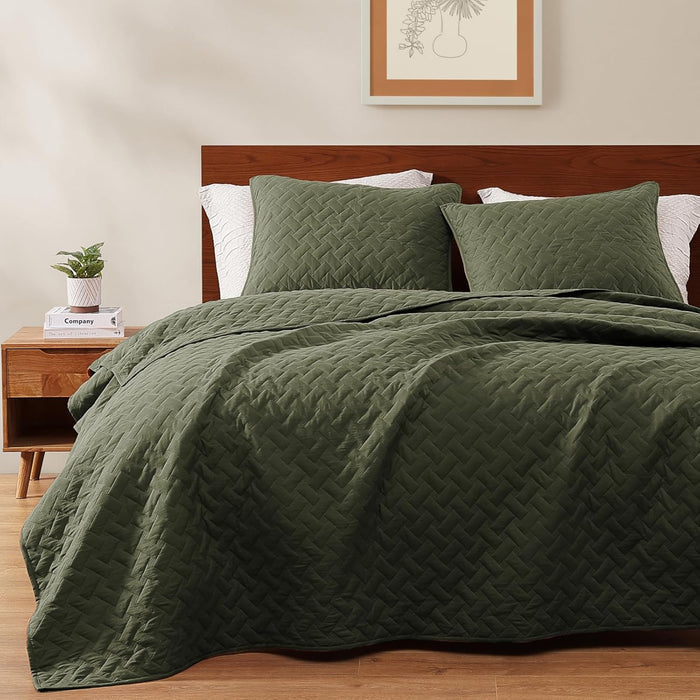 Twin(66" x 92") / Olive Green-weave