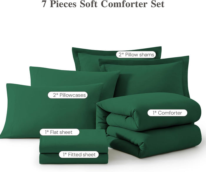 Catami Prewashed fabric 7-piece Bed in a Bag Comforter Set
