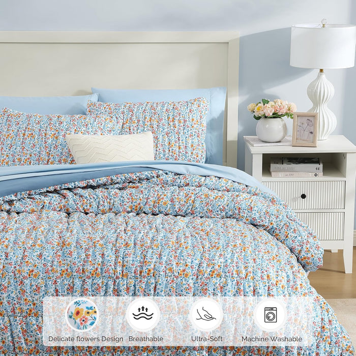 Catami Puff 7-piece Bed in a Bag Comforter Set with Sheets