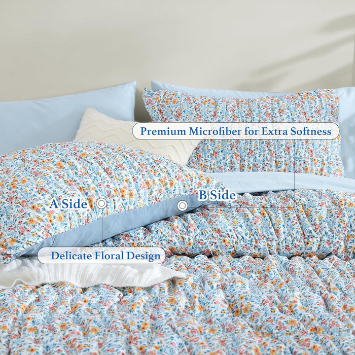 Catami Puff 7-piece Bed in a Bag Comforter Set with Sheets