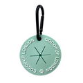 Mint green CocoPOOP Pocket with round paw print tag, black carabiner, and Cocopup London charm.