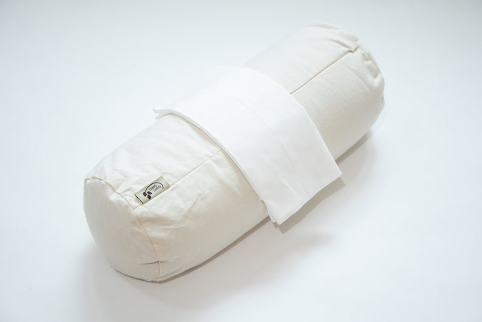 ComfyNeck Side Sleeper + Pillowcase - Organic Buckwheat Hull Roll Pillow