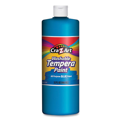 Cra-Z-Art Washable Tempera Paint, Blue, 32 oz Bottle (760076)