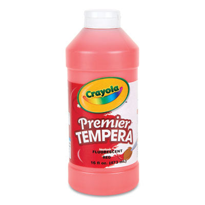 Crayola Premier Tempera Paint Fluorescent Red 16 oz (24326259)