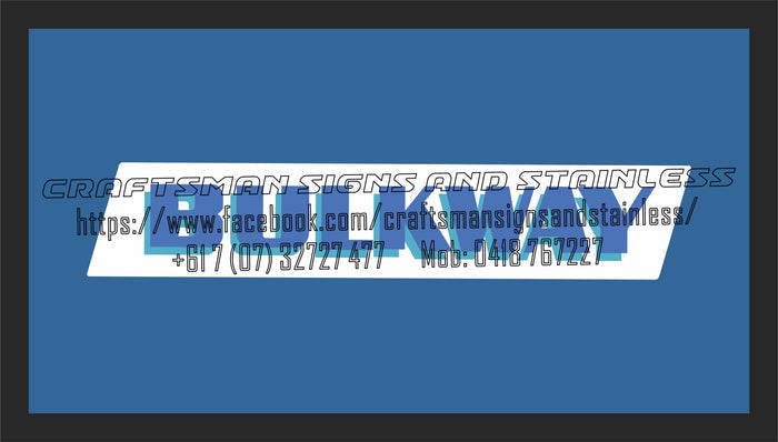 CUBICO BULKWAY Blue Logo Bar Mat
