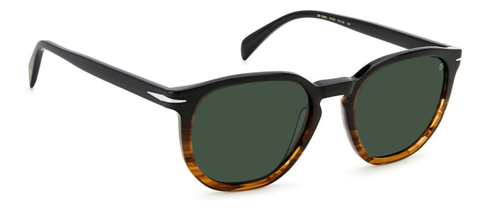 David Beckham DB1099/S Brown Striped Havana/Green #colour_brown-striped-havana-green