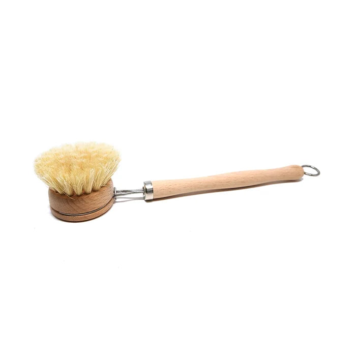 Dish Brush with Removable Head - Beechwood