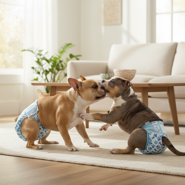 Frenchie and Bully Play