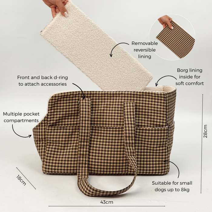 Dog Carrier - Cotswold Check