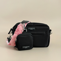 Cocopup London dog walking bag bundle with a pink floral strap, matching treat pouch, and small coin purse.