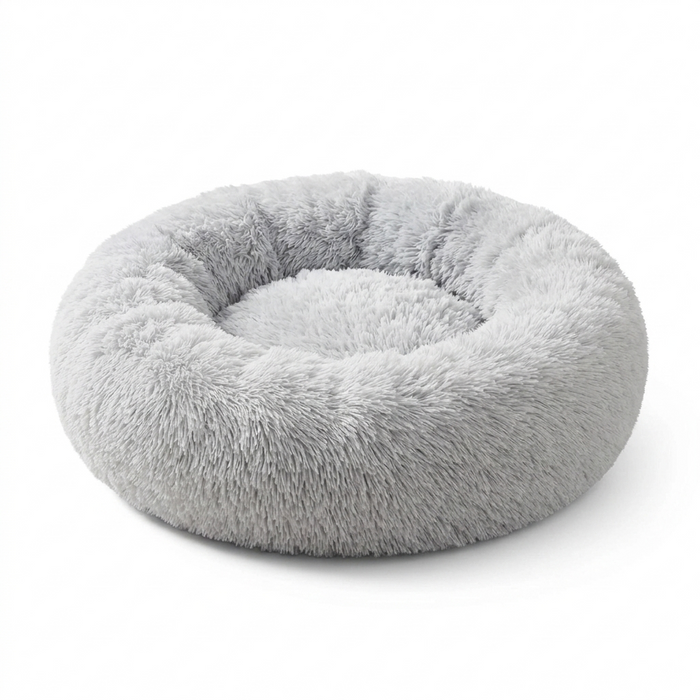 Donut Pet Bed | Round Faux Fur Dog and Cat Bed | 40–90 cm