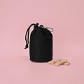 Plain-Black-Drawstring-Closure-Dog-Treat-Pouch-With-Clip