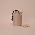 Plain-Cream-Drawstring-Closure-Dog-Treat-Pouch-With-Clip