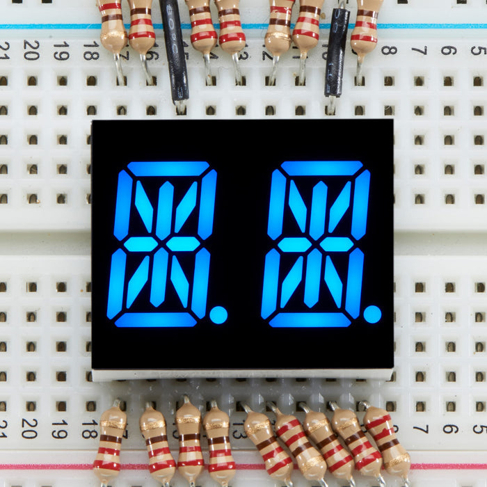 Dual Alphanumeric Display - Blue 0.54" Digit Height - Pack of 2 by Adafruit - The Pi Hut