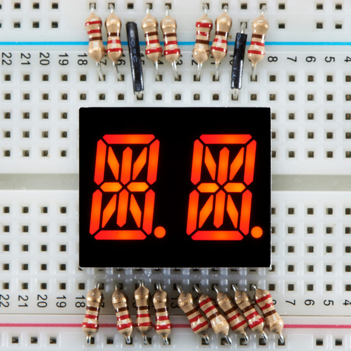 Dual Alphanumeric Display - Red 0.54" Digit Height - Pack of 2 by Adafruit - The Pi Hut