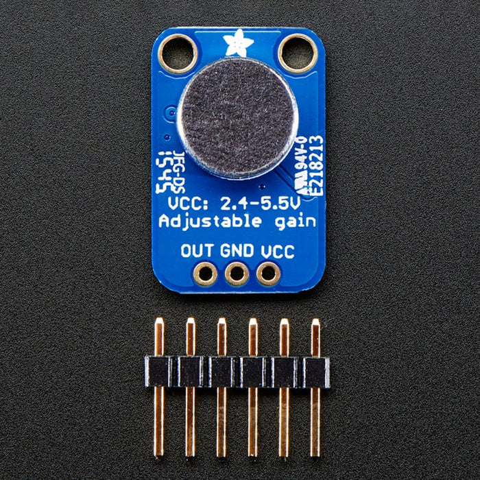 Electret Microphone Amplifier - MAX4466 with Adjustable Gain by Adafruit - The Pi Hut