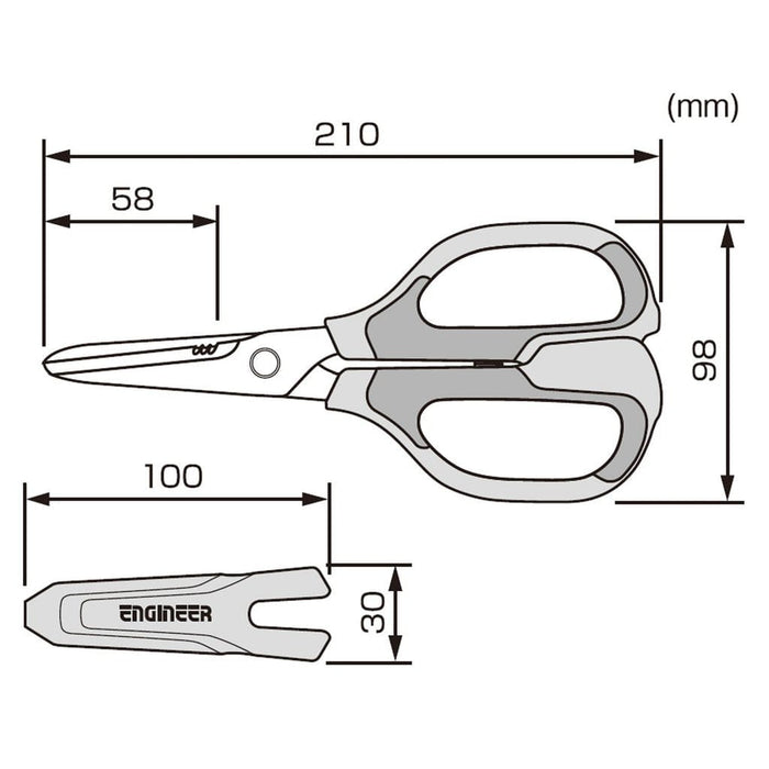 Engineer PH-57 Heavy Duty Tetsuwan Scissors by Engineer - The Pi Hut