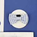 Blue and white checkered, gingham design Dog Bow Tie.
