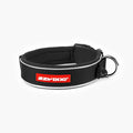 EzyDog Neo Classic neoprene dog collar in black, front angle