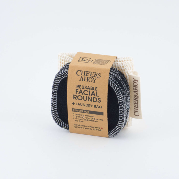 Black / Facial Rounds + Laundry Bag
