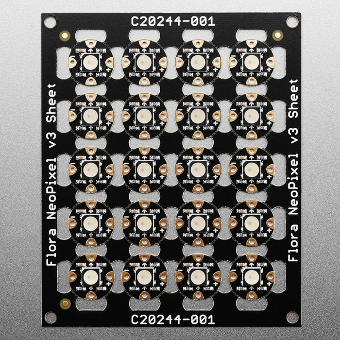 Flora RGB Smart NeoPixel version 3 - Sheet of 20 by Adafruit - The Pi Hut