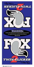 FOX Twin-Clicker Racing Shox Decals (2 Total)
