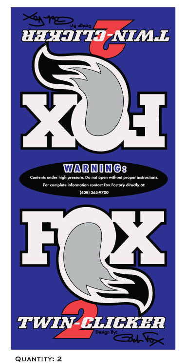 FOX Twin-Clicker Racing Shox Decals (2 Total)