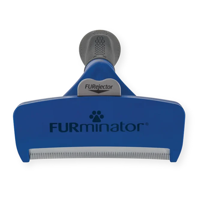 FURminator large long hair deShedding tool, front view of the deShedding edge