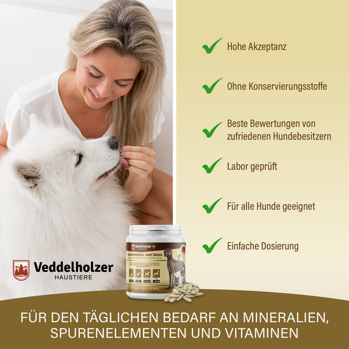 Gelenktabletten für Hunde – mit Grünlippmuschel & Glucosamin