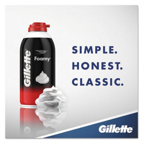 Gillette Foamy Shave Cream, Original Scent, 2 oz Aerosol, 48/Carton (14501)