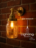 Handmade Jam Jar Wall Light