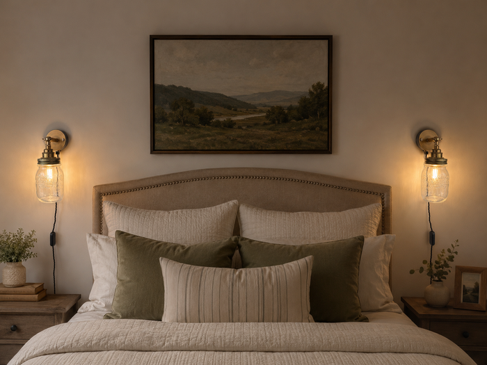 Handmade Plug In Jam Jar Wall Lights
