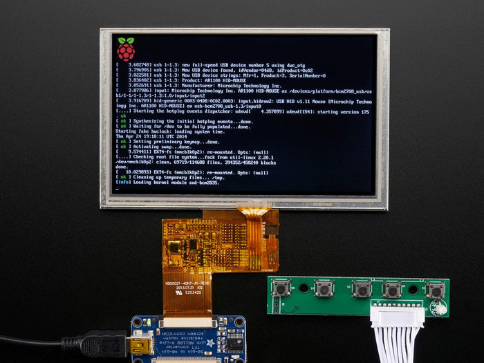 HDMI 4 Pi: 5" Display (w/Touch) 800x480 - HDMI/VGA/NTSC/PAL [Discontinued] by The Pi Hut - The Pi Hut